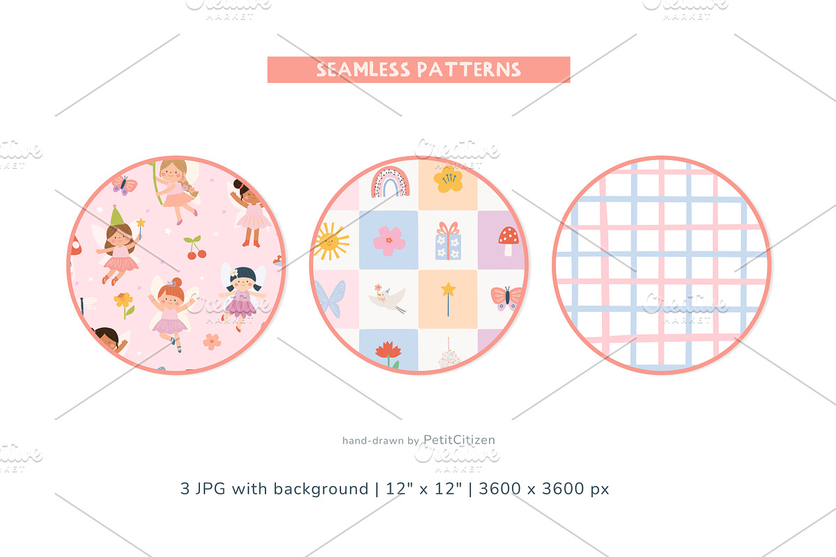 Pastel Fairy Birthday Clipart, a Person Illustration by Petit Citizen Design (Photo 3 of 7)