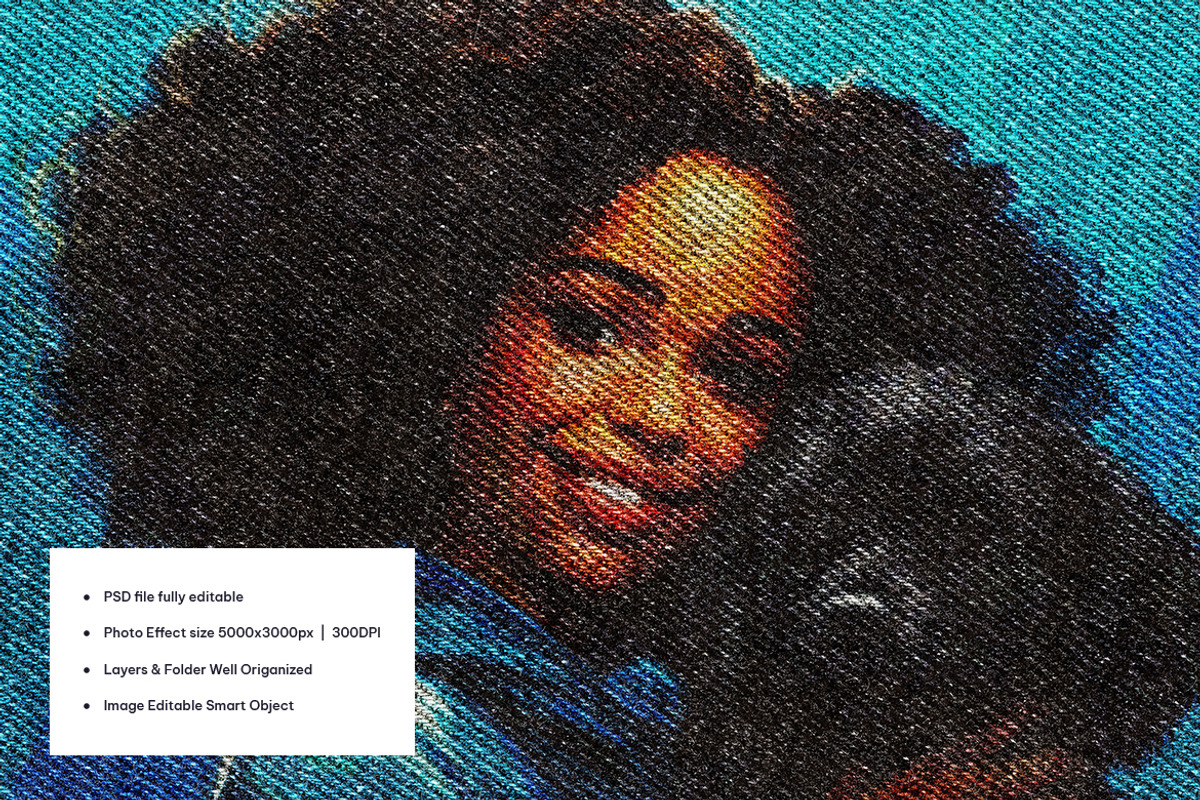 Knitted Fabric Photo Effect, a Layer Style Add-On by iDoodle Studio (Photo 3 of 5)