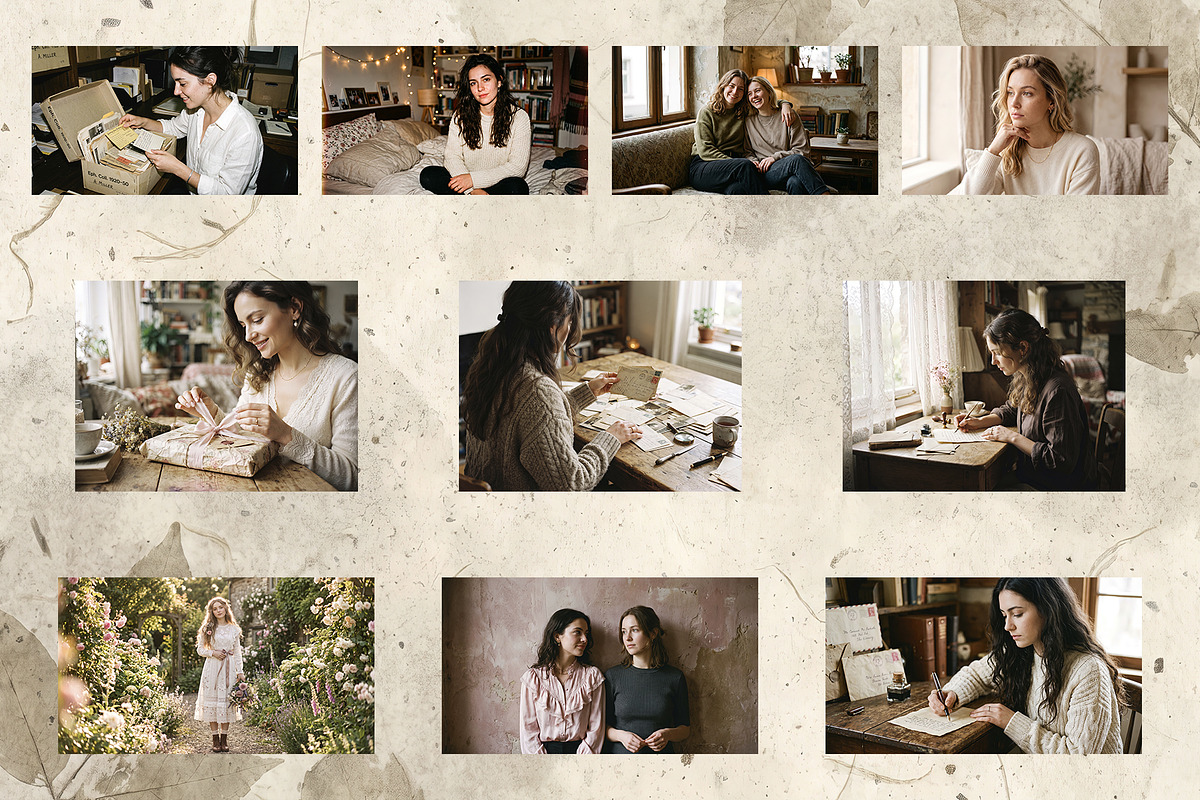 Vintage Coquette Archive, a Background Graphic by Nadia Semyroz (Photo 8 of 12)