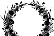 Floral Wreath Frame Bundle, an Object Graphic by Creativeshirt (Thumbnail 14 of 20)