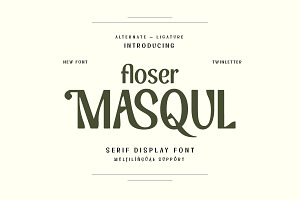 Floser Masqul - Serif Display Font