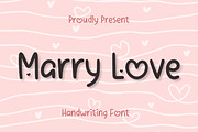 Marry Love, a Handwritten Font by Aisyah (Thumbnail 1 of 5)