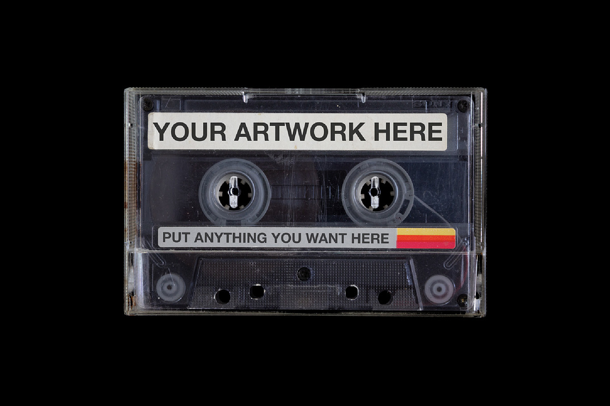 Vintage Cassette Tape Mockup, a Product Mockup by TuomoDesign (Photo 4 of 5)