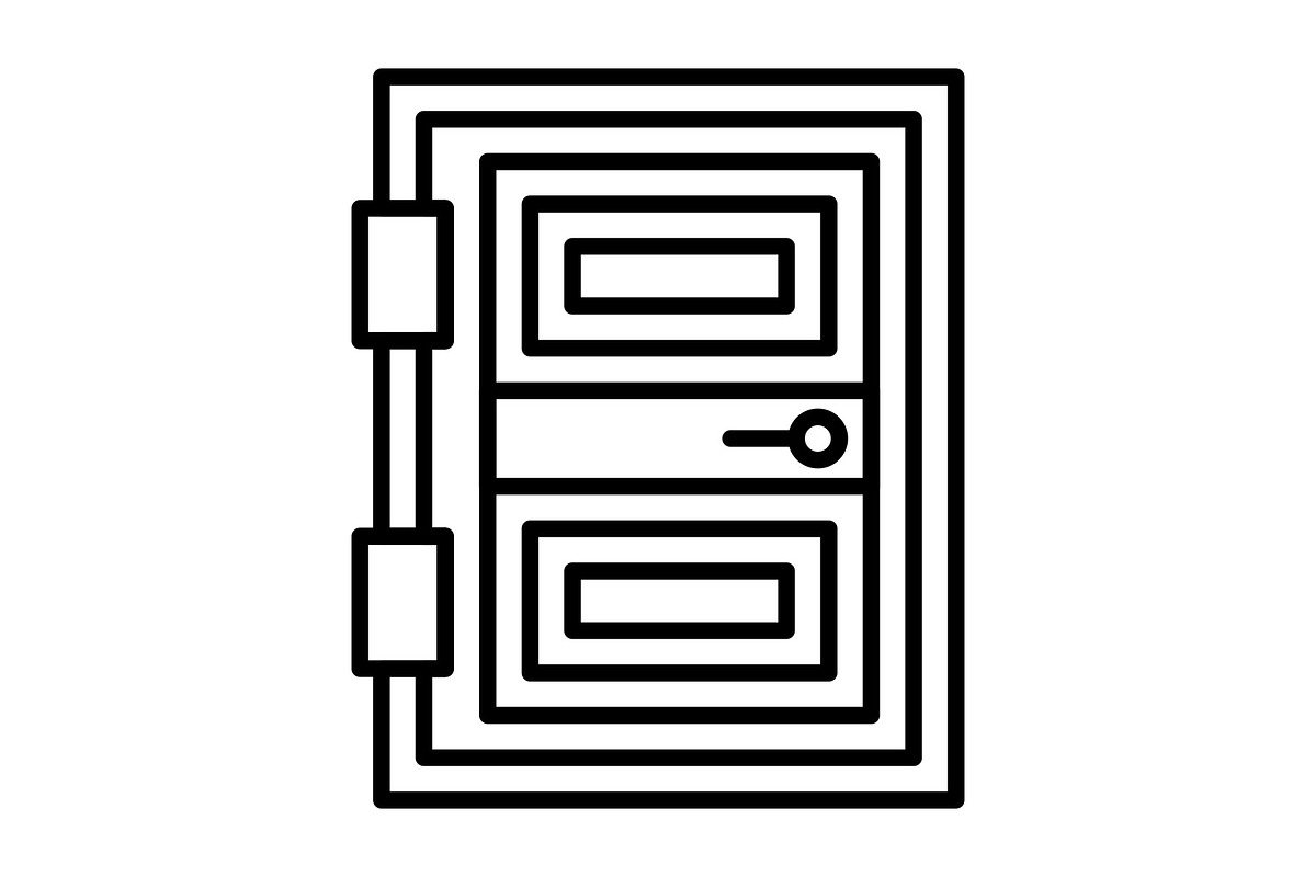 Door Line Icon, an Outline Icon by Pexelpy (Photo 1 of 2)