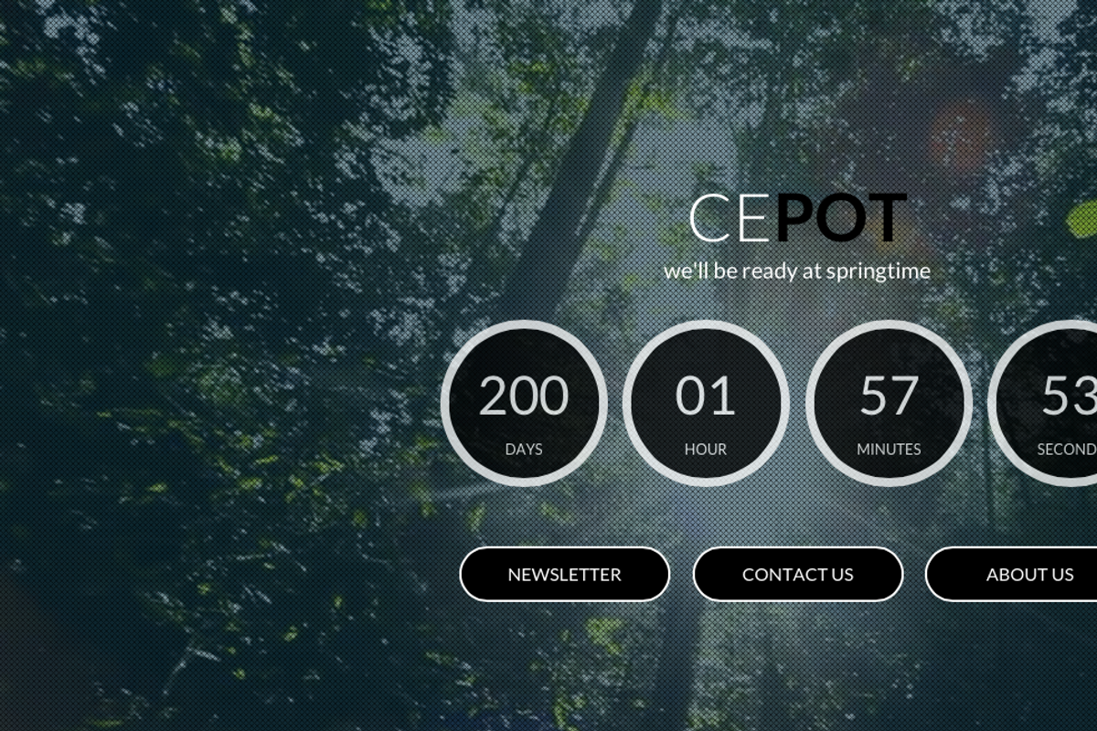 Cepot Coming Soon, a Bootstrap Template by Tetuko Themes (Photo 2 of 2)