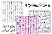 Tribal Arrows Clipart + Bonus!, an Illustration by RabbitAndPencil (Thumbnail 2 of 3)