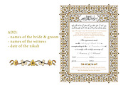 Marriage nikah certificate template, a Templates & Theme by Artemieva Kateryna (Thumbnail 3 of 3)