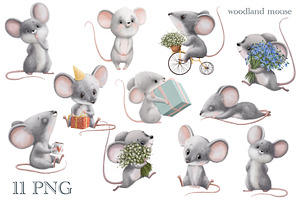 Mouse Illustration. Animals.