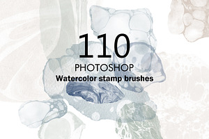 110 Watercolor brushes for photoshop