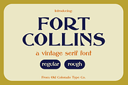 FORT COLLINS by Old Colorado Type Co, a Font by Old Colorado Type Co. (Thumbnail 1 of 5)