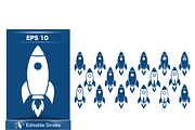 Dynamic Rocket Icon Vector, a Technology Illustration by CarWrap design (Thumbnail 1 of 4)
