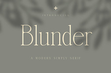 Blunder Modern Serif Typeface