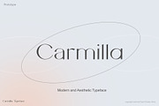 Carmilla | Aesthetic Display Font, a Sans Serif Font by Ryan Rivaldo Vierra (Thumbnail 1 of 8)