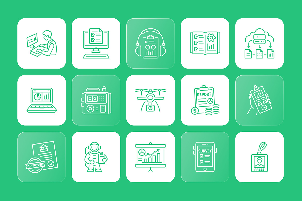 Animated Online Reporting Icon Set, an Outline Icon by Prosymbols (Photo 3 of 5)