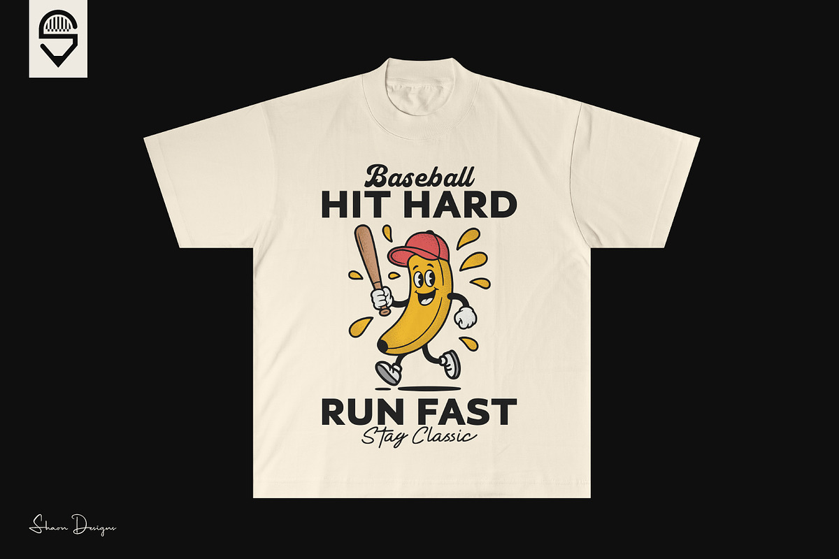 Funny Banana Mascot, Baseball Sports, a Sport Illustration by shaondesigns (Photo 4 of 4)