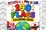 190 Flags Coloring Book for Kids PDF, an Education Illustration by Mohammad Sarfaraz (Thumbnail 1 of 13)