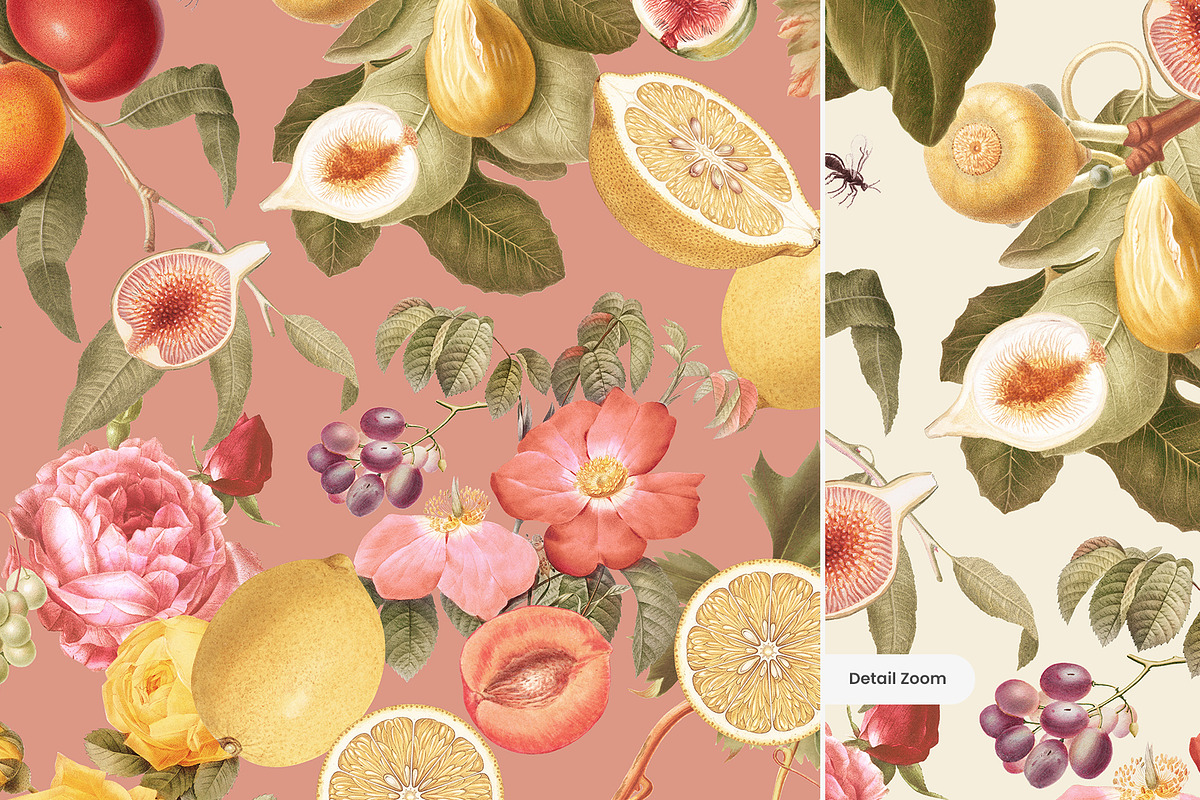 Summer Vintage Fruit Pattern, a Pattern Graphic by Yello_illustration (Photo 16 of 16)