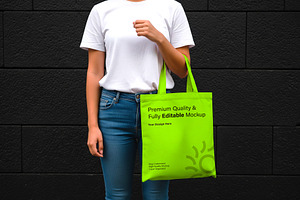 Editable Tote Bag Mockup PSD, a Product Mockup by graphypix