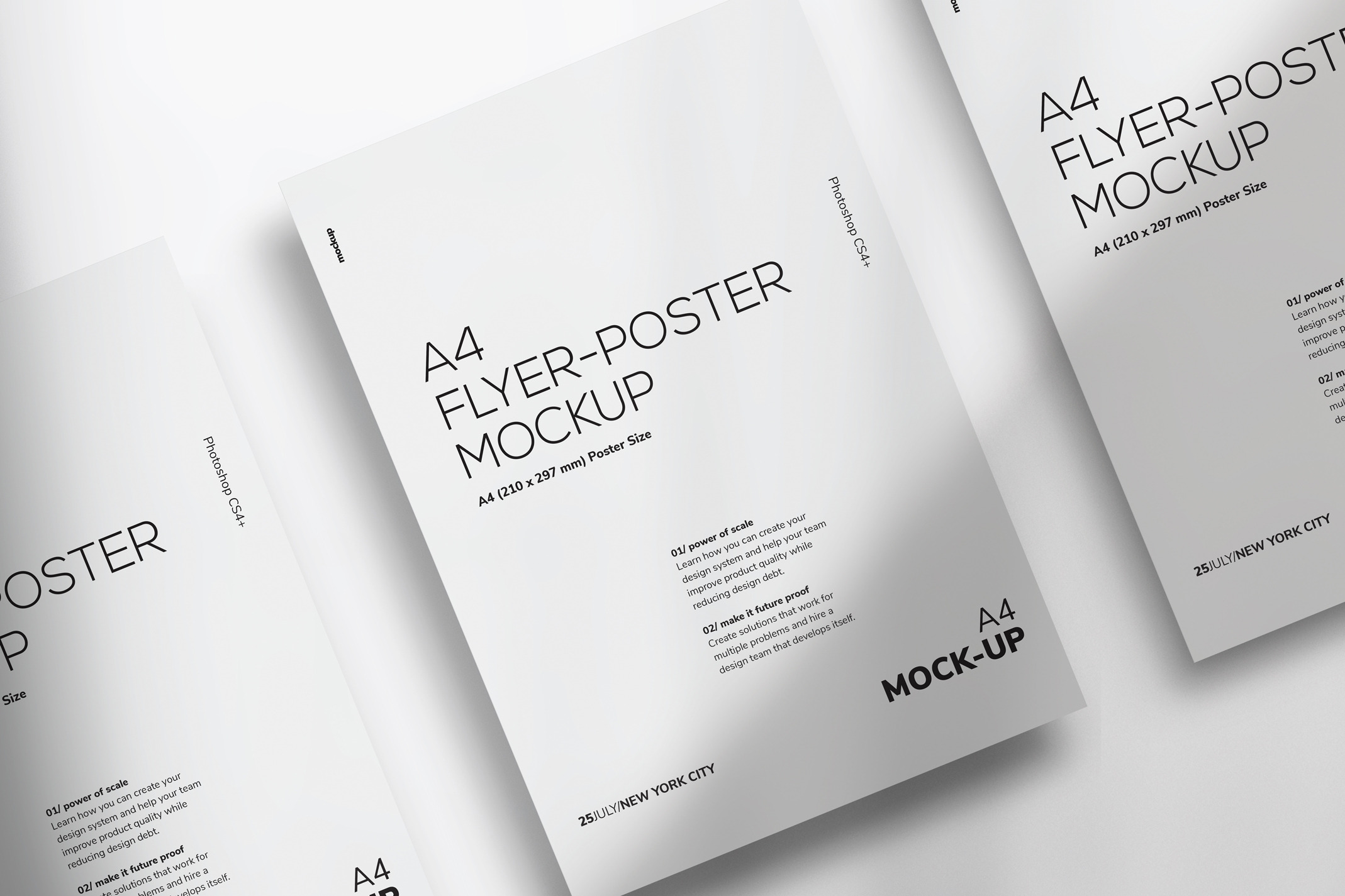 A4 Flyer-Poster Floating Mockup, a Print Template by Mockups by Carlos ...