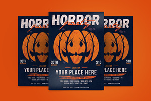 Modern Halloween Horror Party Flyer