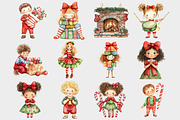 Cute Christmas Kids Clipart, a Seasonal Illustration by Design Market (Thumbnail 5 of 5)