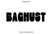 Baghust - Unique Sans Serif Font, a Sans Serif Font by Luna Shop (Thumbnail 1 of 6)