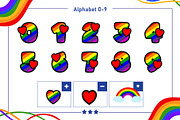 Rainbow Pride Color fonts, a Font by Fox7 By Rattana (Thumbnail 3 of 8)