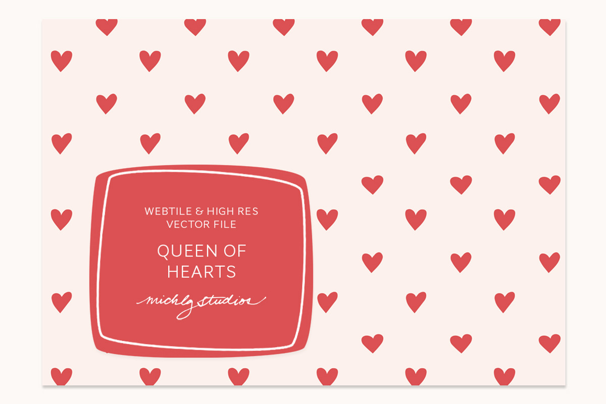 VECTOR & PSD Hearts tile & pattern