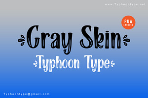 Gray Skin Font