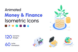 Animated Finance and Money Icons, a Duotone Icon by Vectors Market