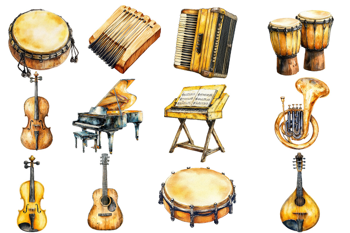 Musique Instrument Clipart, an Illustration by Designworld (Photo 3 of 5)