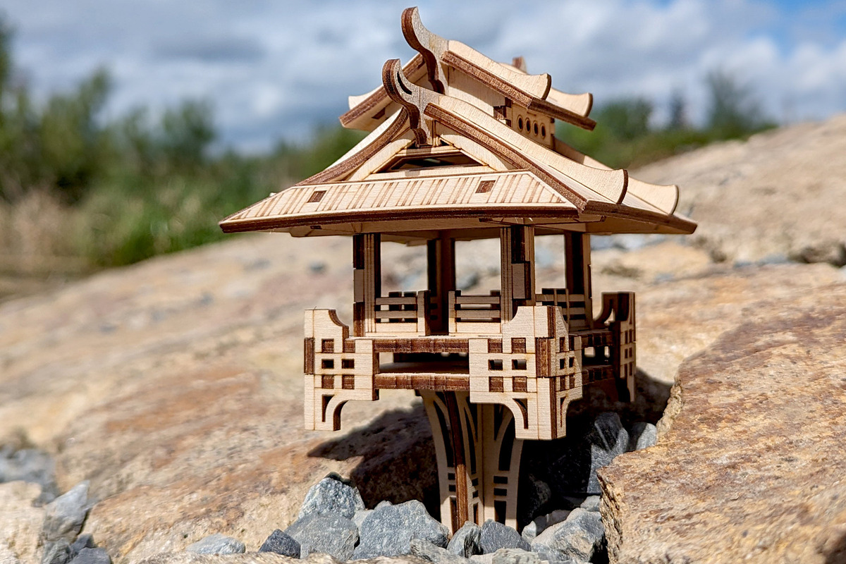 Asian Plant House - Laser Cut File, an Object Graphic by VectorPainter (Photo 7 of 15)