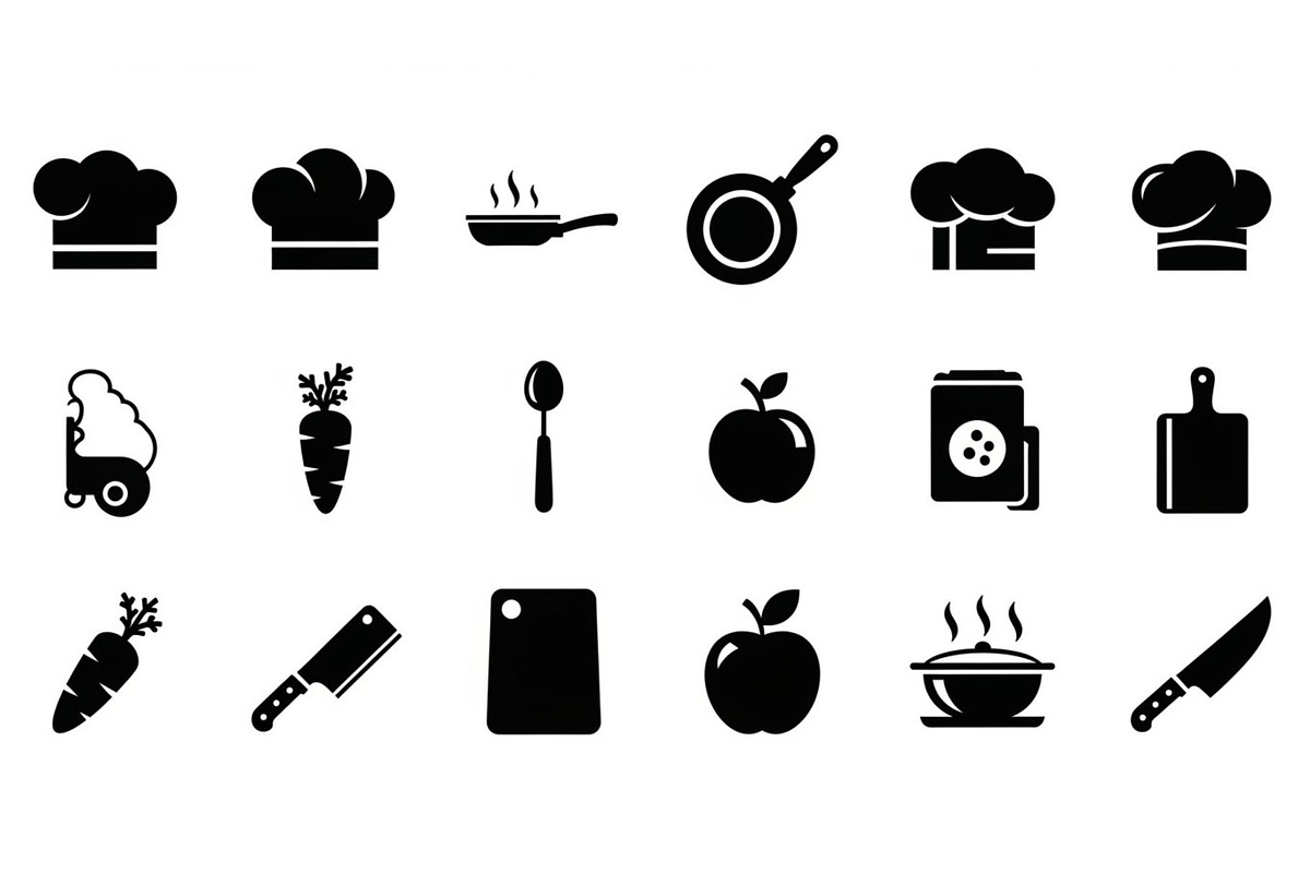 Kitchen Cooking Icon Vector Bundle, an Illustration by jahid234 (Photo 18 of 51)