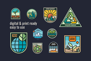 Save The Earth Badge Pack