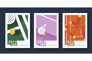 Padel tournament posters with court, an Illustration by art PVP - market