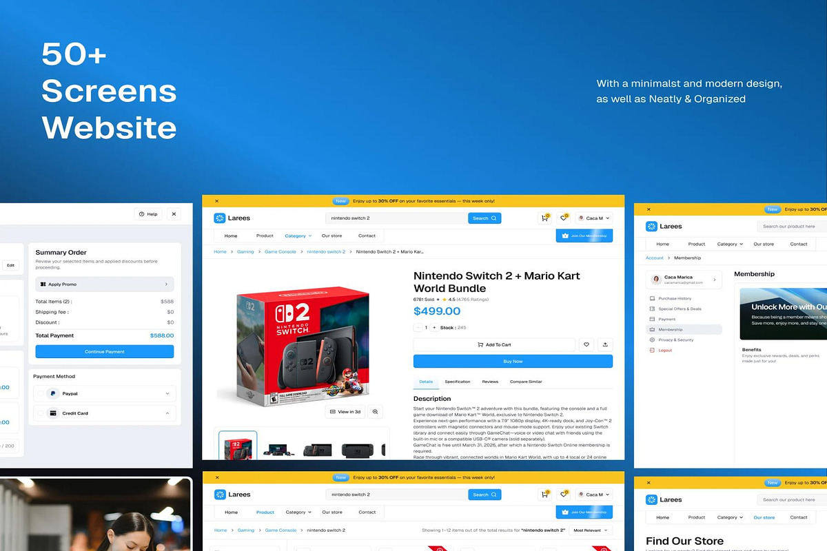 Website E-commerce UI kit, an UI Kit Template by Creative Perspective (Photo 7 of 8)