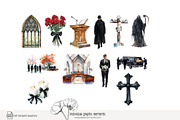 105 Christian funeral clip art, a Person Illustration by Poppy Lane Studio (Thumbnail 9 of 10)