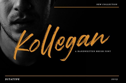 Kollegan, a Script Font by Ditatype