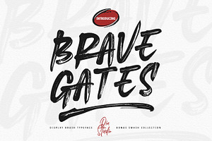 Brave Gates, a Script Font by din-studio.com