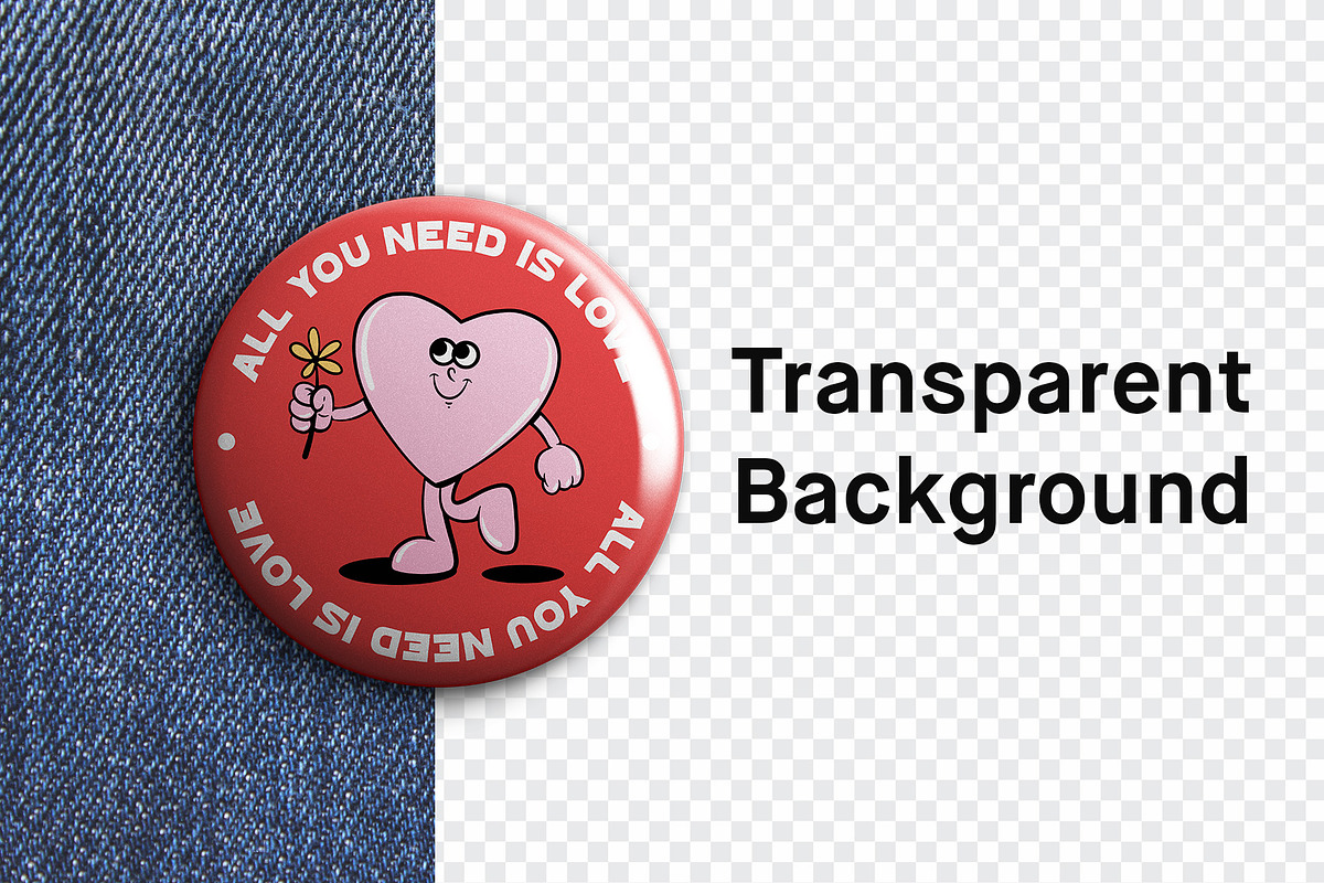Badge Mockup, a Merchandise Mockup by Salih Kizilkaya (Photo 3 of 4)