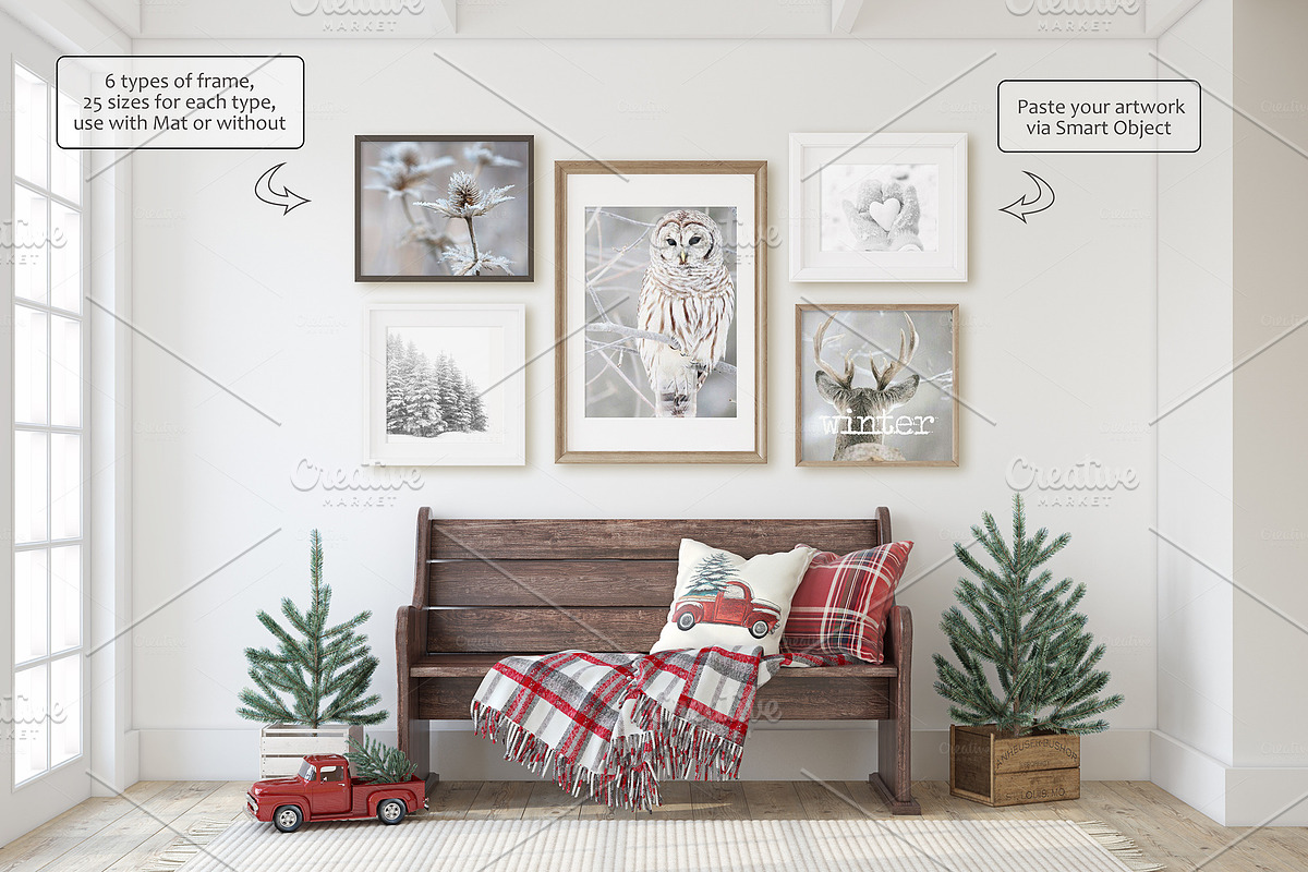 Christmas Entryway., a Product Mockup by MyHomeMockups (Photo 6 of 9)