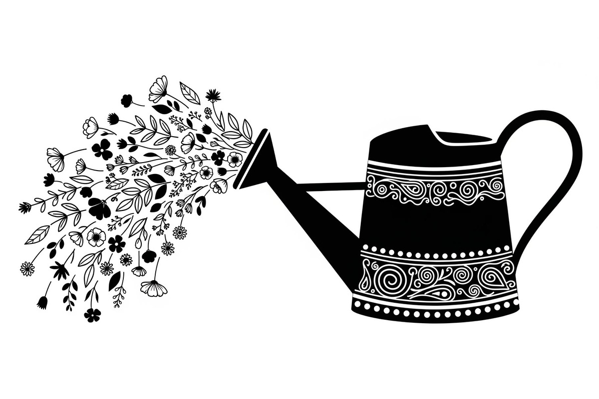 Floral Watering Can Design Bundle, an Illustration by Gaye Art (Photo 12 of 31)