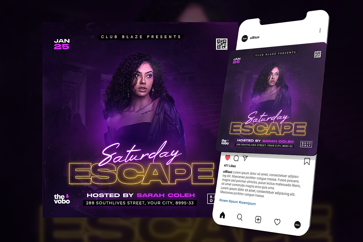 Party Flyer Template, a Flyer Template by FLYERHIVE (Photo 3 of 3)