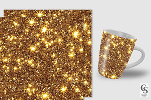 Sparkling Gold Glitter Digital Paper