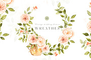 Watercolor wedding flowers, a Seasonal Illustration by MariGraphic boutique (Thumbnail 4 of 10)