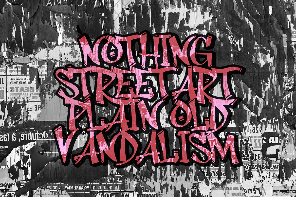Rhieknuza - Graffiti Font, a Sans Serif Font by StringLabs (Photo 6 of 14)