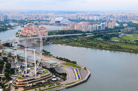 Singapore downtown containing singapore, skyline, and ferris, an Architecture Photo by sergeypeterman