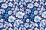 Blue, white and navy, a Pattern Graphic by Anya-D (Thumbnail 1 of 7)