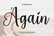 Again | Script Font, a Script Font by Scratchones (Thumbnail 1 of 8)