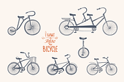 Bicycles & Promenade Vector Drawings, a Decorative Illustration by Adiemus (Thumbnail 3 of 10)